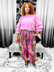 Circle Print Harem Style Pant Set - Multi Colors available Dazzled By B